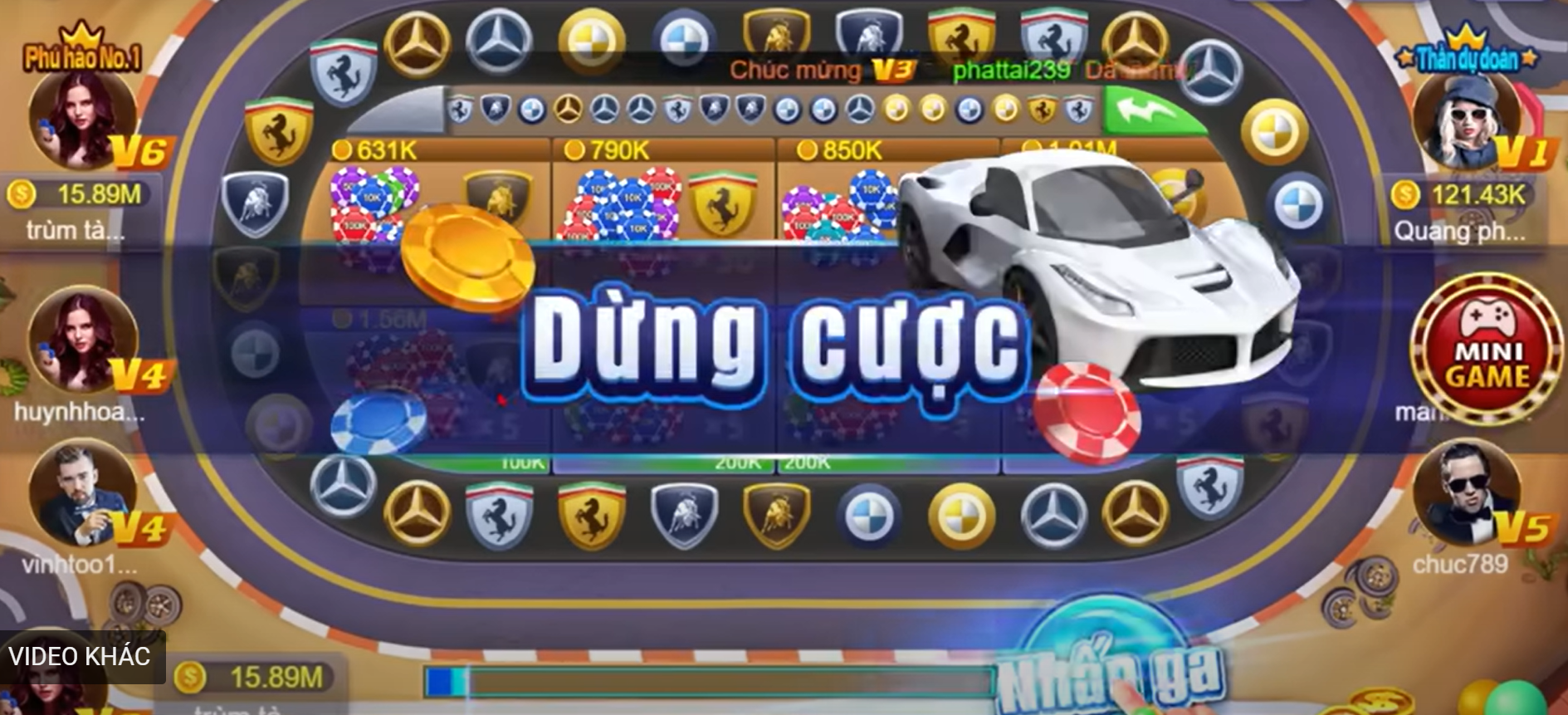 Phân tích chiến thuật game Siêu xe tại game bài 68